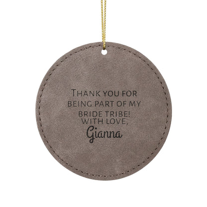 Personalized Bridal Party Leather Keepsake