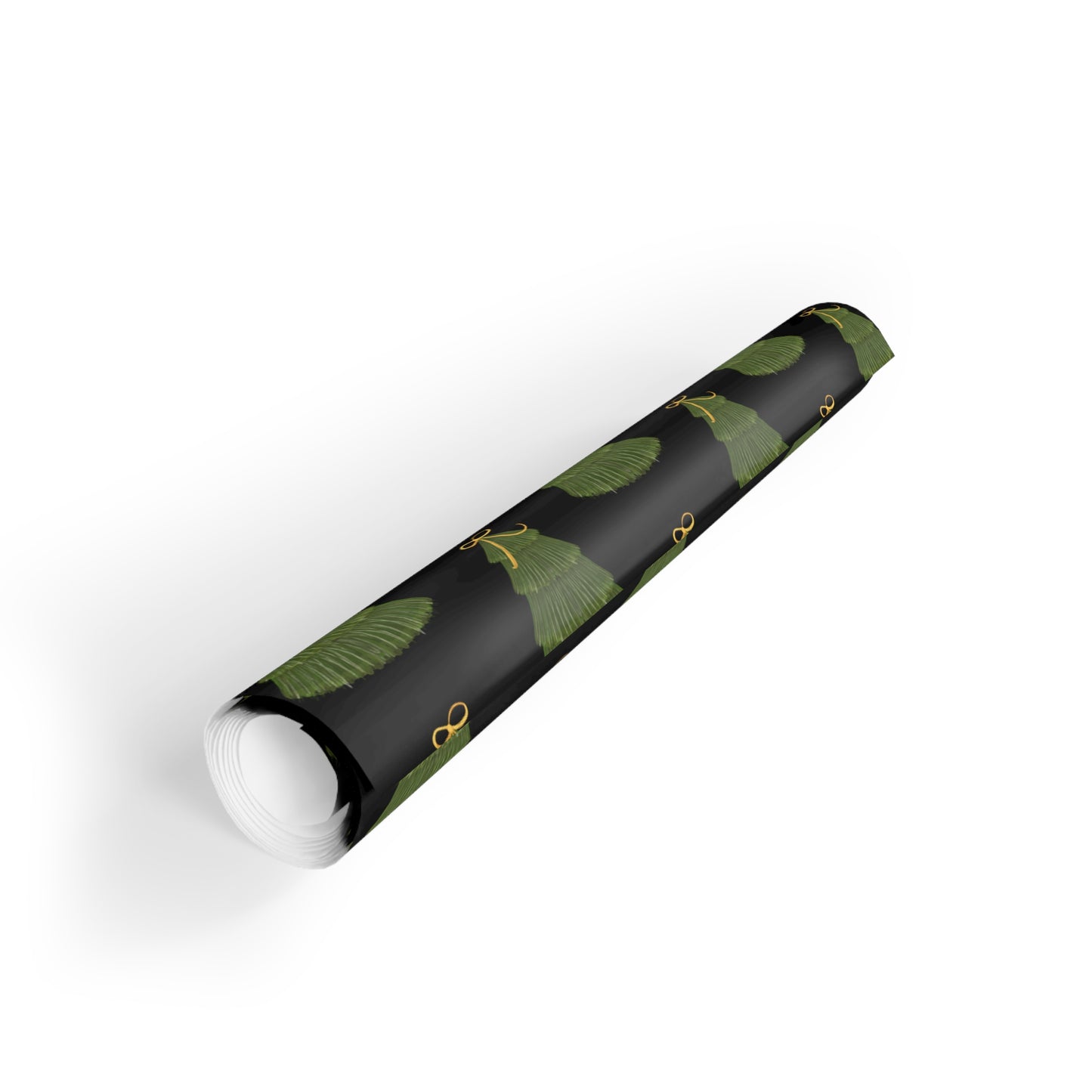 Black & Gold Christmas Tree Wrapping Paper