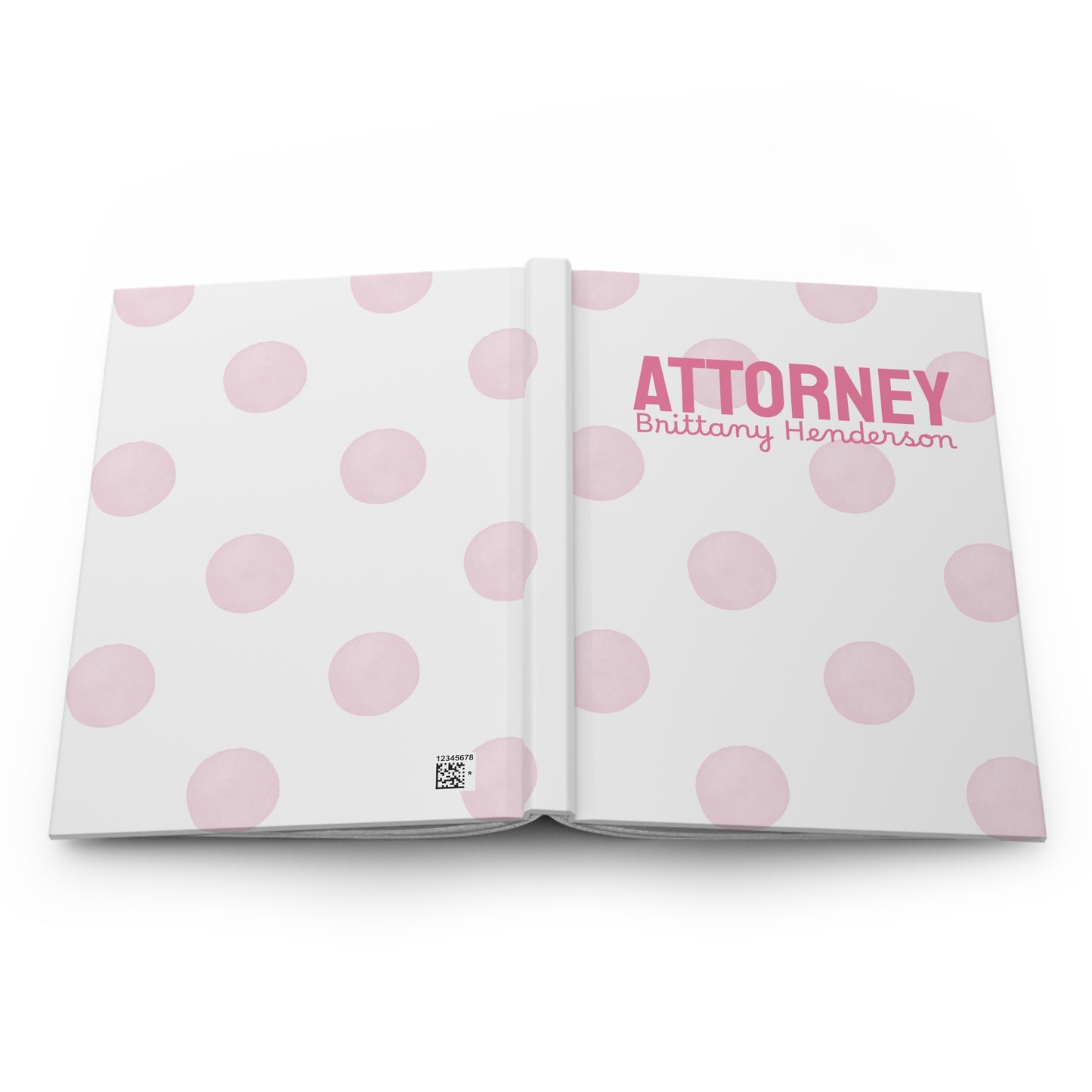 Personalized Pink Attorney Hardcover Journal