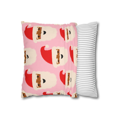 Santa Throw Pillow Cover | Pink