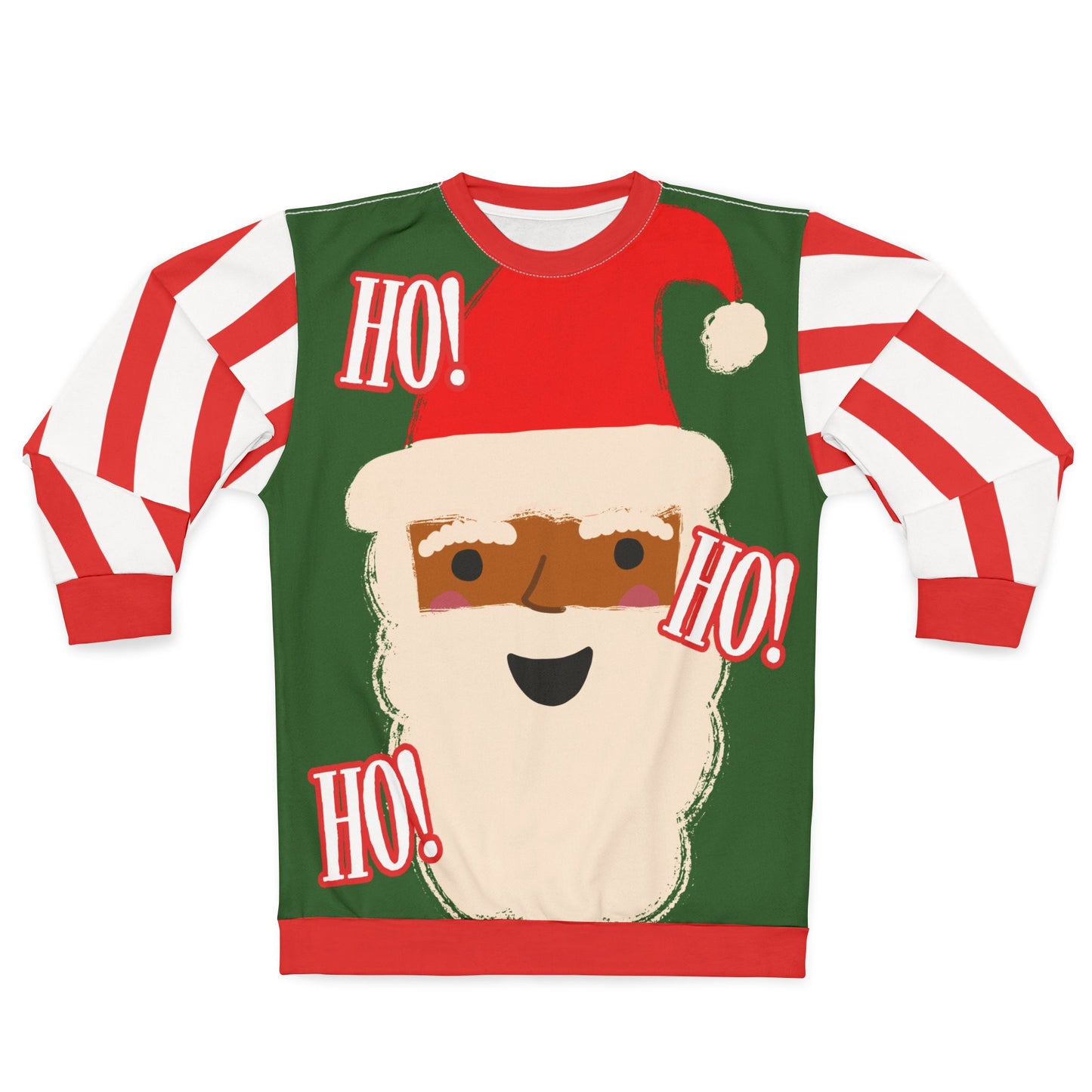 Retro Black Santa Christmas Sweatshirt | Green