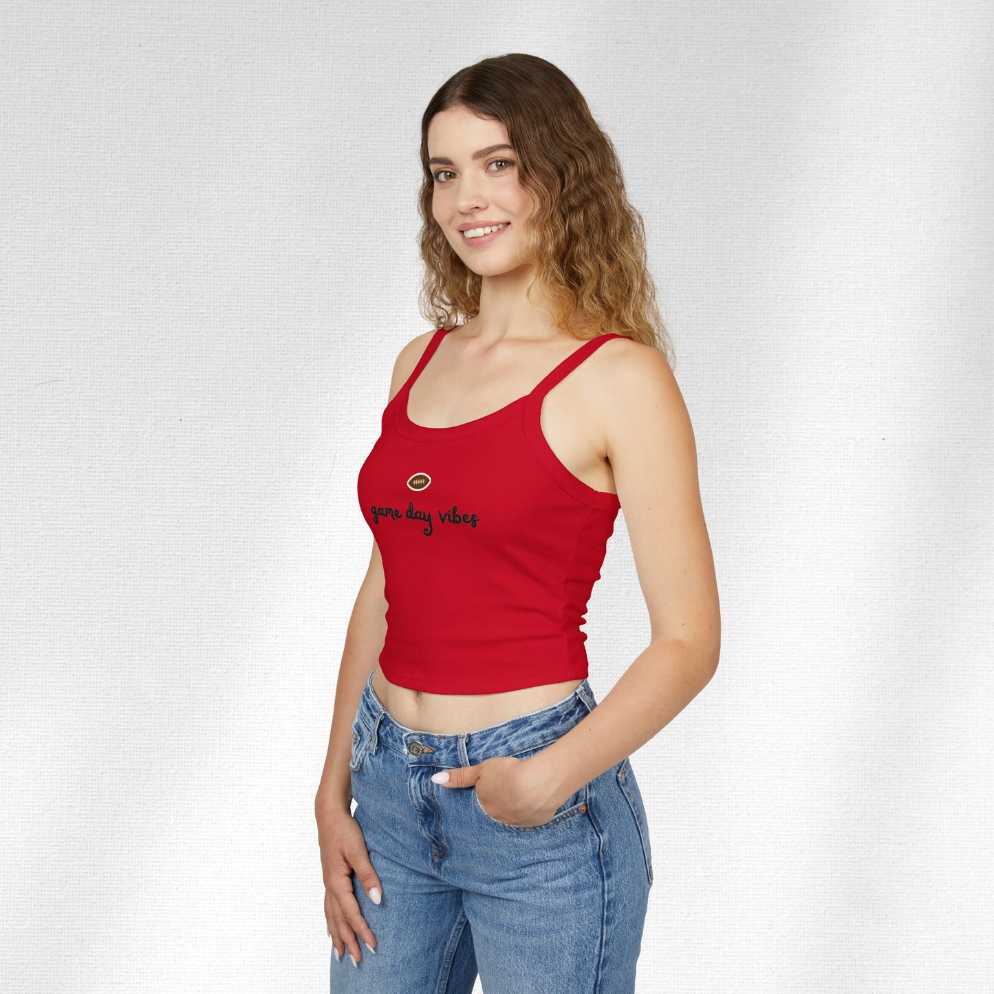 Football Game Day Vibes Crop Tank Top