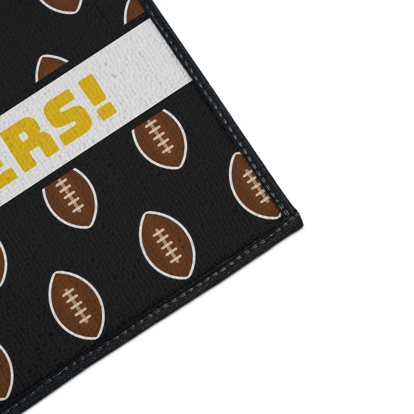Custom Black Football Heavy Duty Doormat
