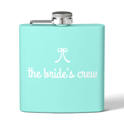 Bride's Crew Red Stainless 6oz Steel Flask