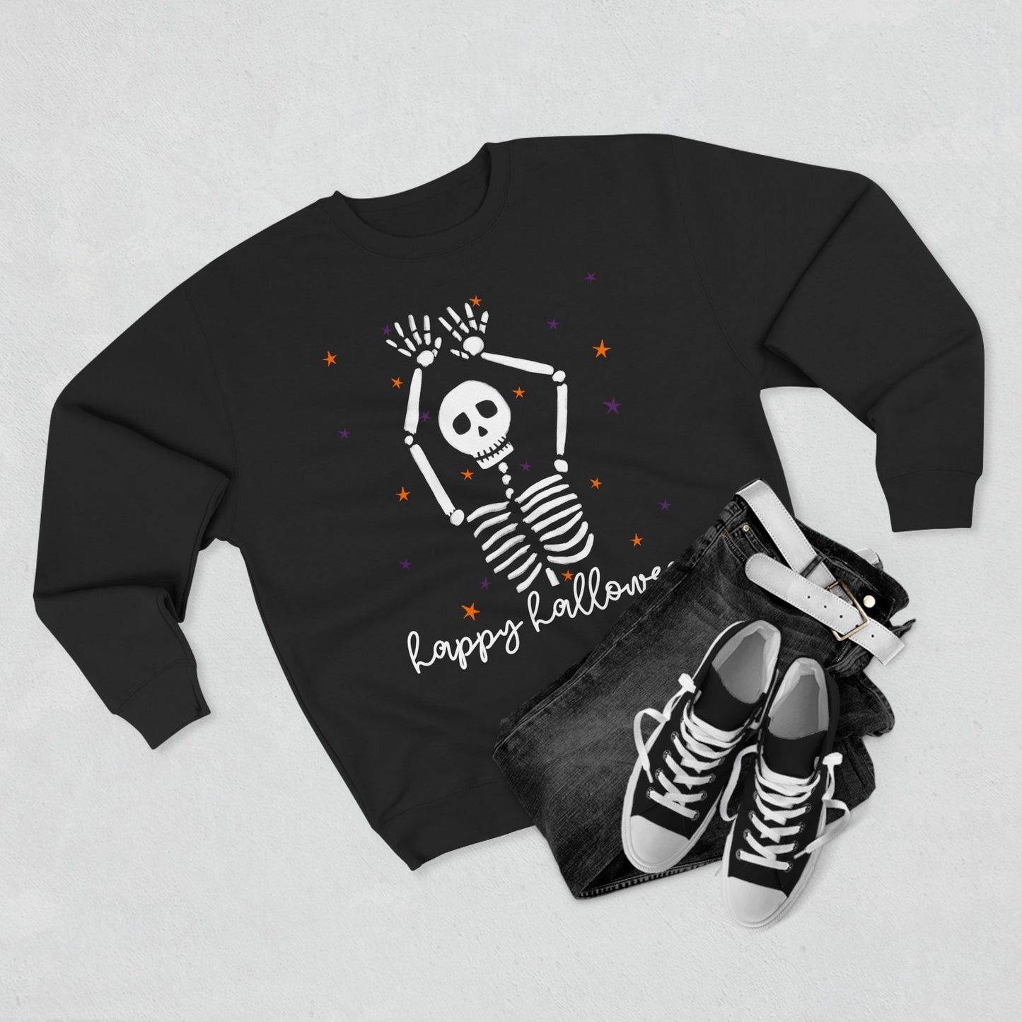 Dancing Skeleton Halloween Sweatshirt (Adult Sizes)