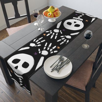 Dancing Skeleton Halloween Table Runner