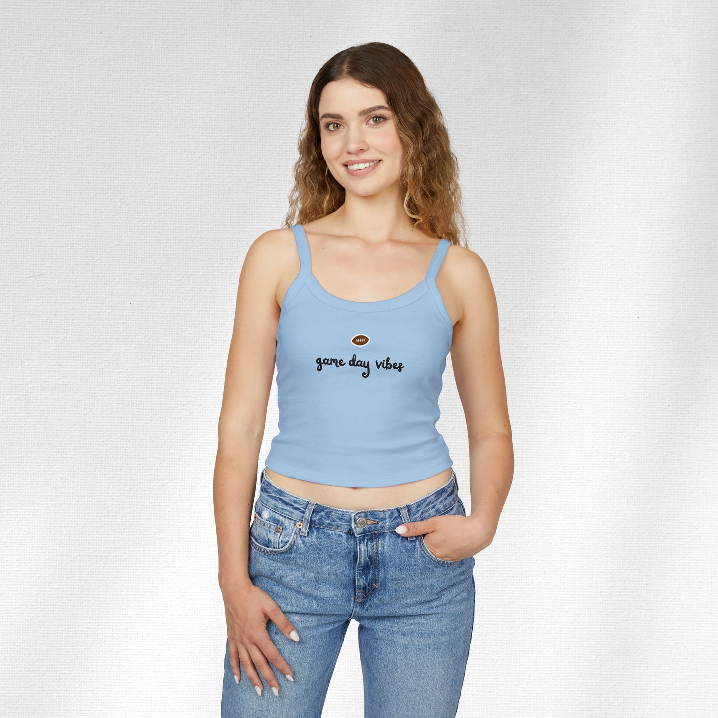Football Game Day Vibes Crop Tank Top