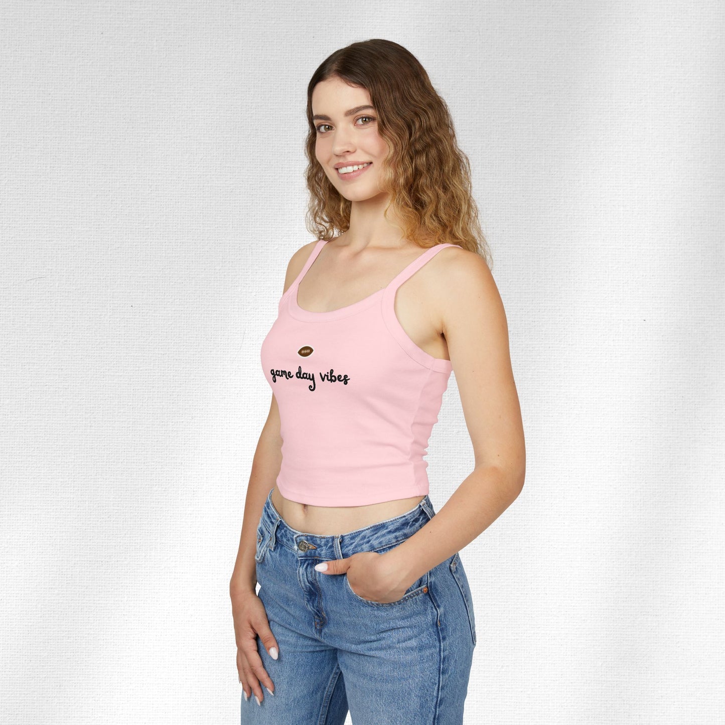 Football Game Day Vibes Crop Tank Top
