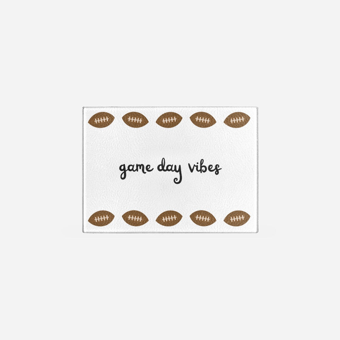 Whimsical Football Game Day Cutting Board Small (11.5" x 8")