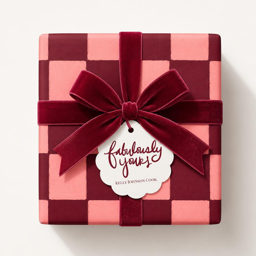 Checkerboard Wrapping Paper | Pink & Crimson