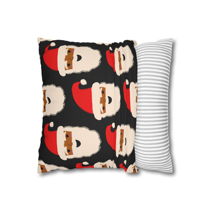 Santa Throw Pillow Cover | Black