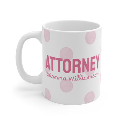Personalized Pink Attorney Mug