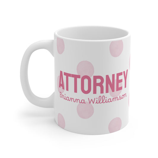 Personalized Pink Attorney Mug