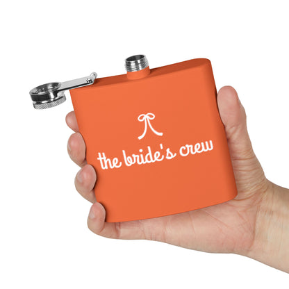 Bride's Crew Red Stainless 6oz Steel Flask