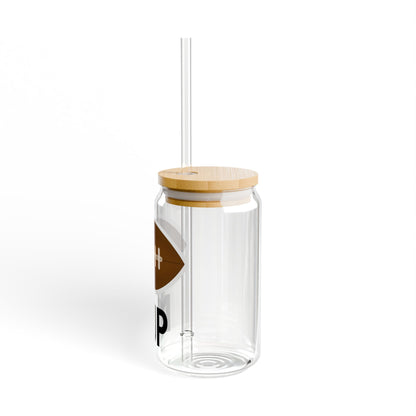 Personalized Football Glass Tumbler | 16oz