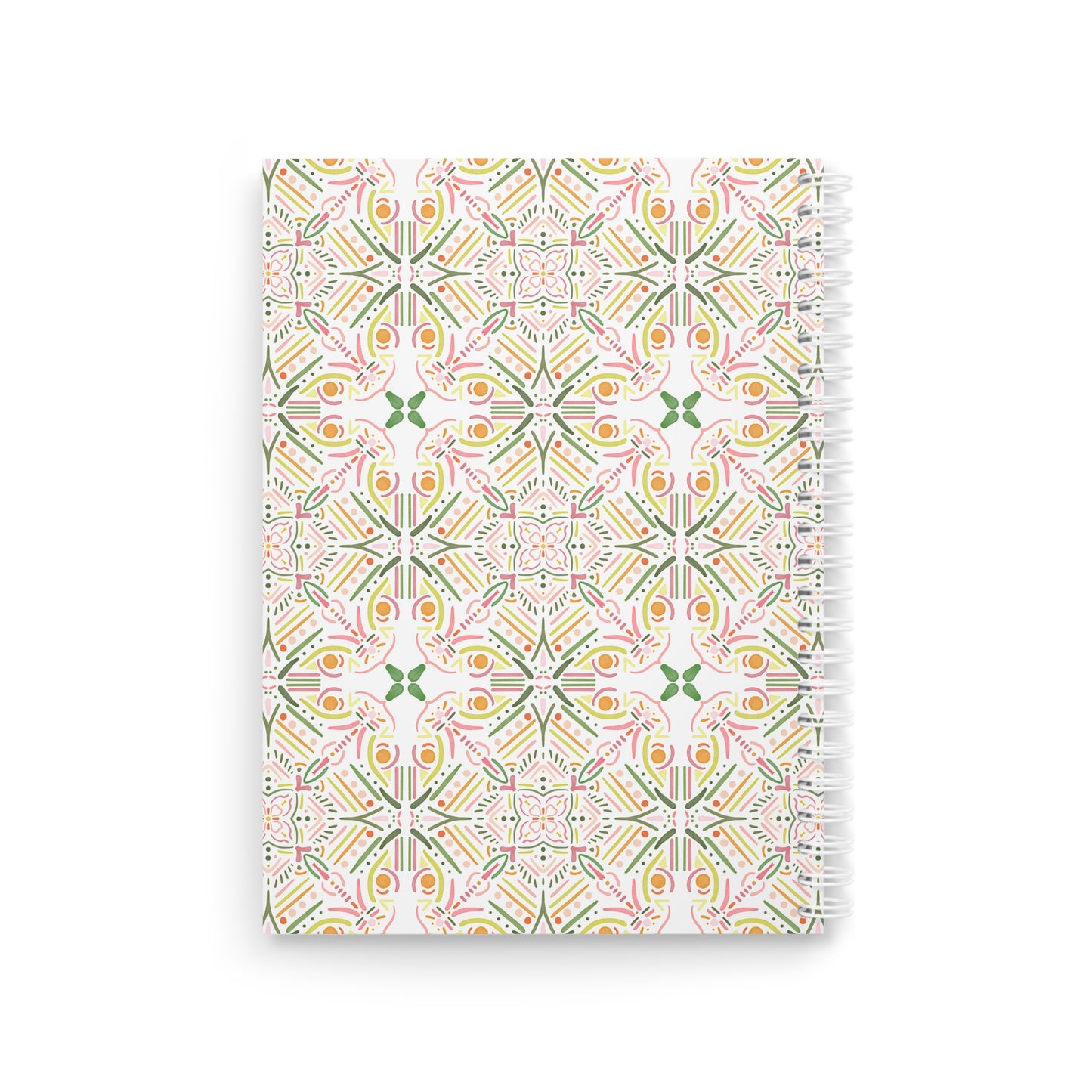 Custom Pink and Green Mosaic Notebook