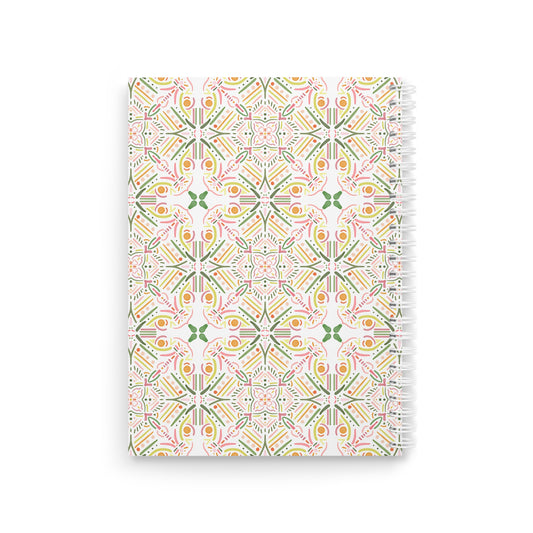 Custom Pink and Green Mosaic Notebook