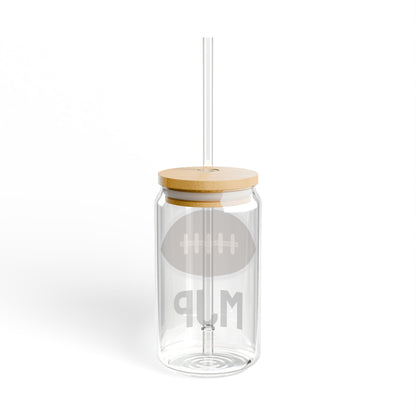 Personalized Football Glass Tumbler | 16oz