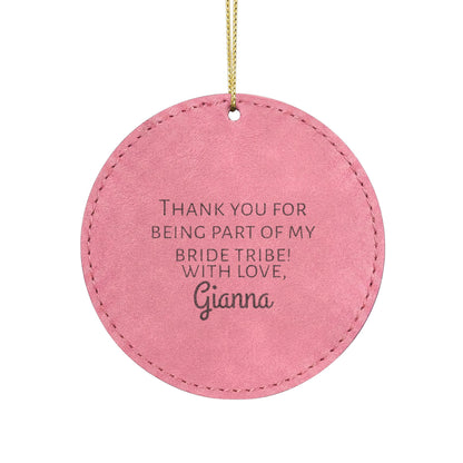 Personalized Bridal Party Leather Keepsake