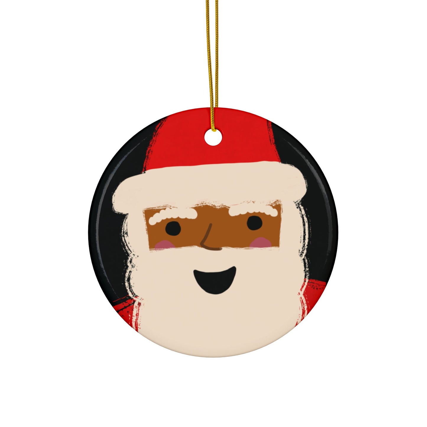 African American Santa Christmas Ornament | Black