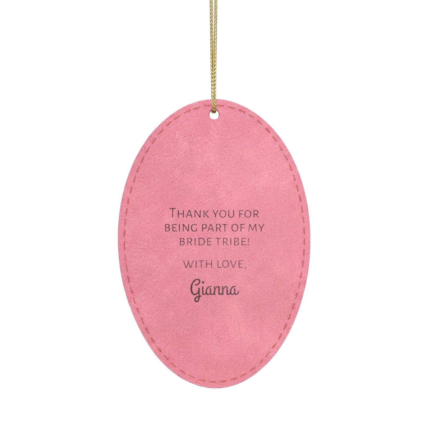 Personalized Bridal Party Leather Keepsake
