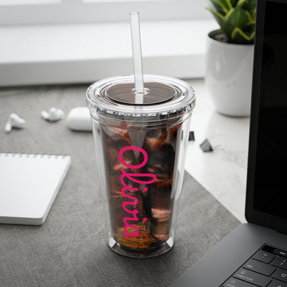 Personalized Bachelorette Tumbler | Pink