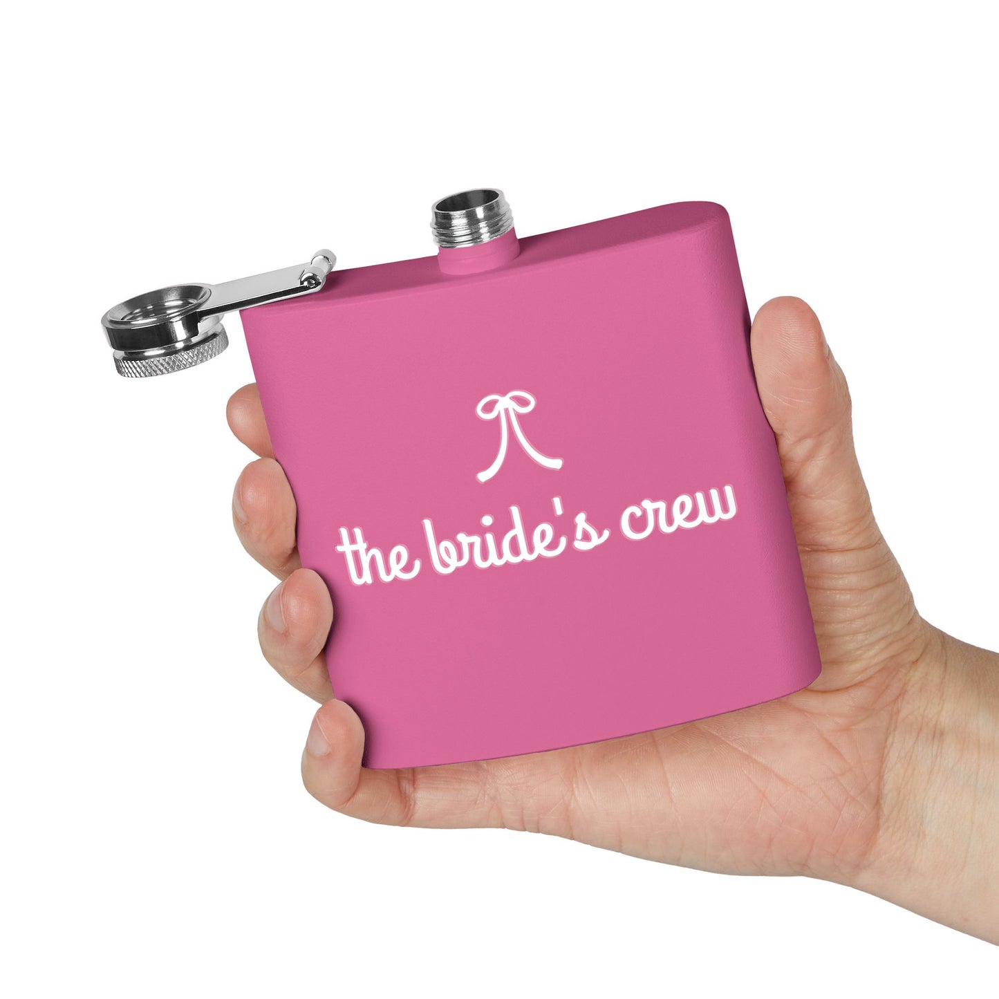 Bride's Crew Red Stainless 6oz Steel Flask