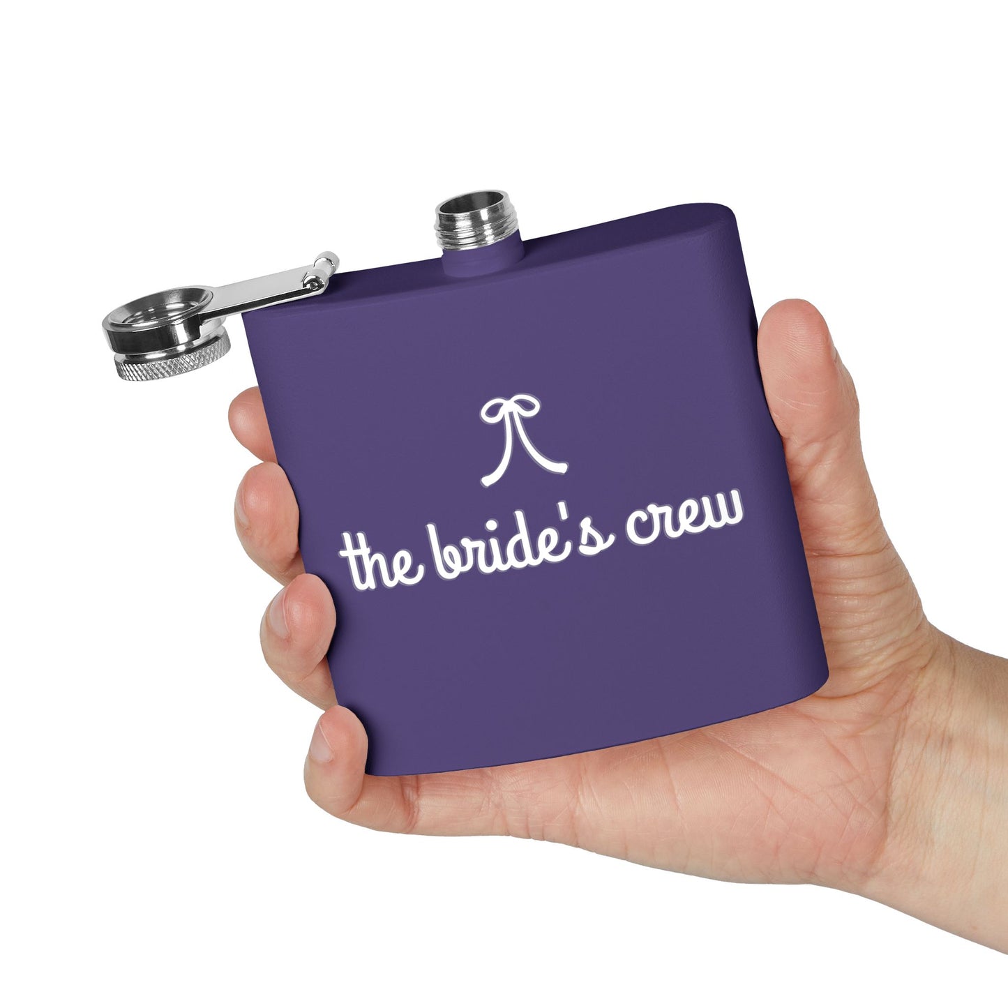 Bride's Crew Red Stainless 6oz Steel Flask