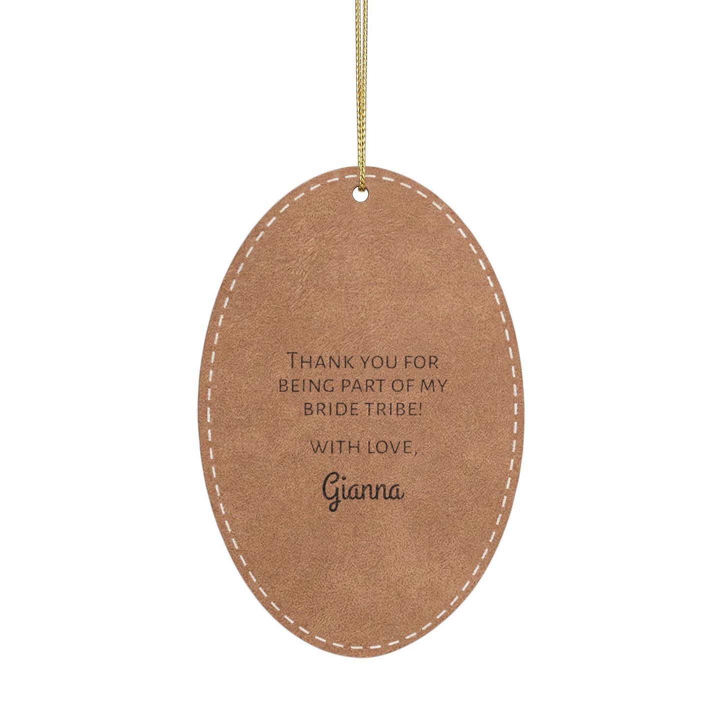 Personalized Bridal Party Leather Keepsake