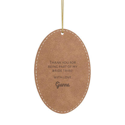 Personalized Bridal Party Leather Keepsake