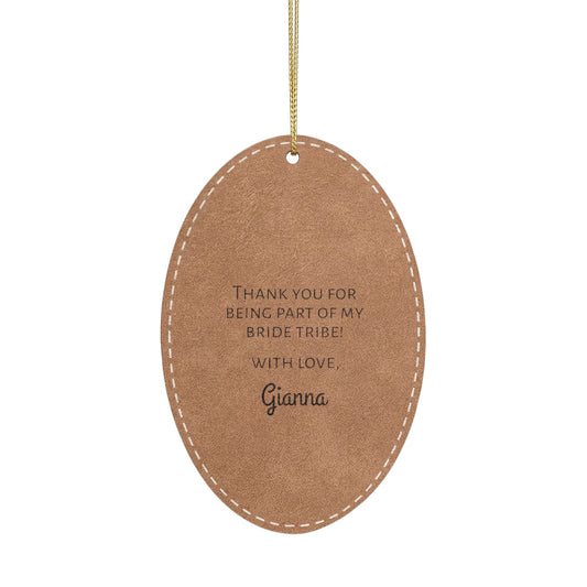 Personalized Bridal Party Leather Keepsake