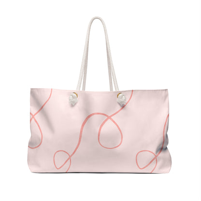 Personalized Pink Swirl Weekender Bag