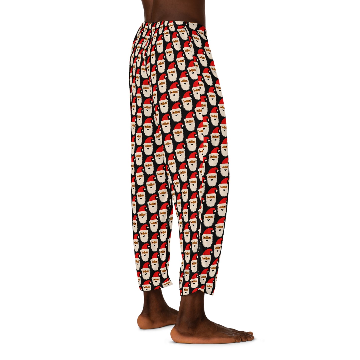 Black Santa Men's Christmas Pajama Pants