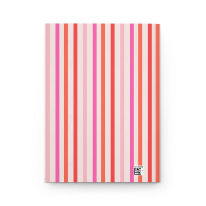 Preppy Personalized Hardcover Journal | Pink & Orange