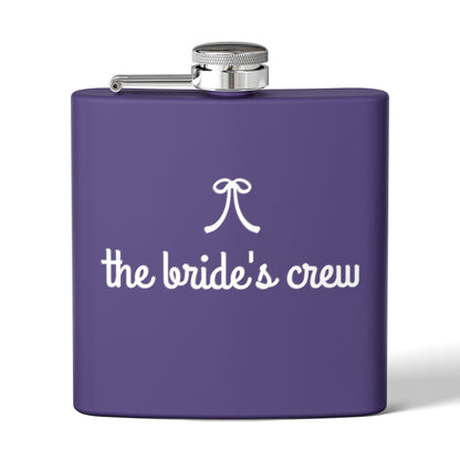 Bride's Crew Red Stainless 6oz Steel Flask