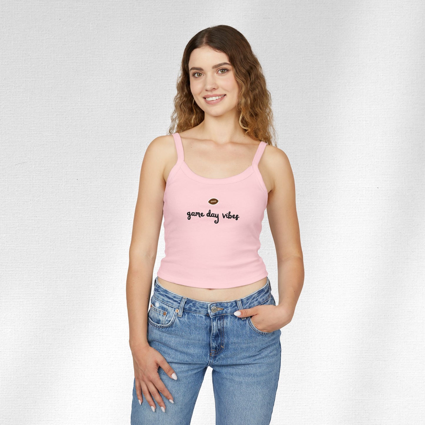 Football Game Day Vibes Crop Tank Top