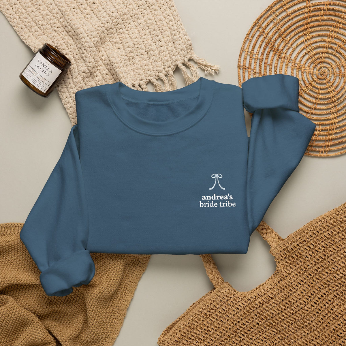 Something Blue Bride Tribe Embroidered Sweatshirt