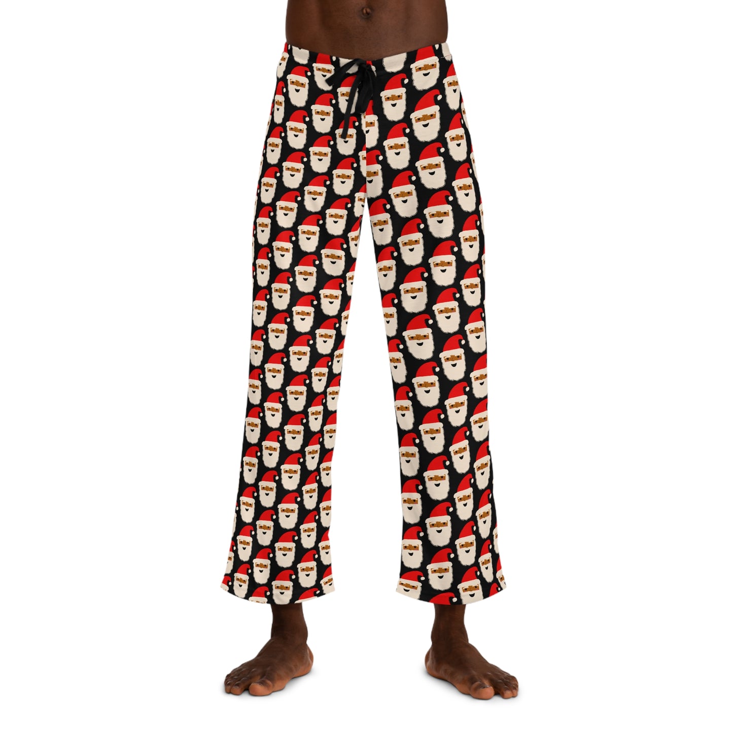 Black Santa Men's Christmas Pajama Pants