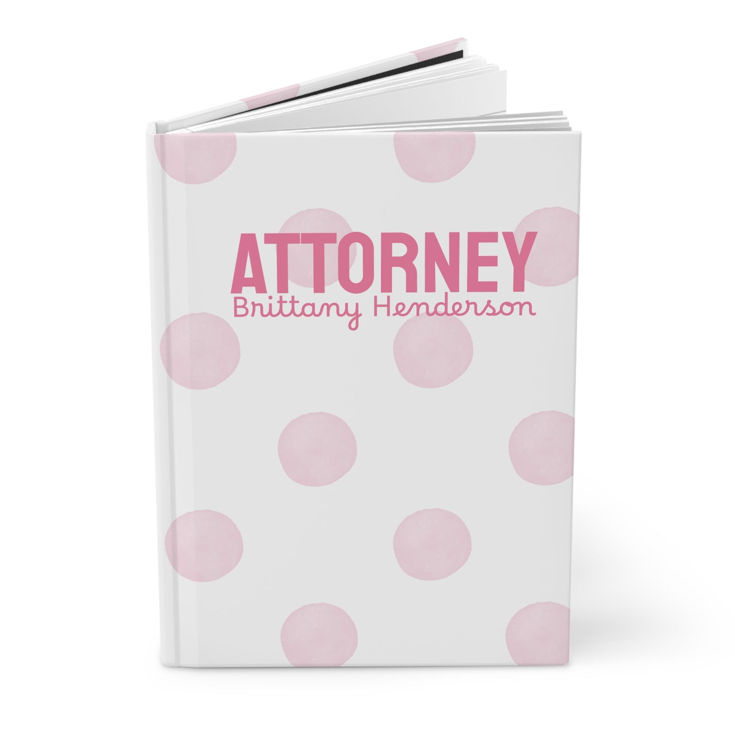 Personalized Pink Attorney Hardcover Journal