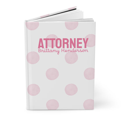 Personalized Pink Attorney Hardcover Journal