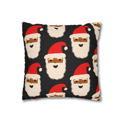 Santa Throw Pillow Cover | Black