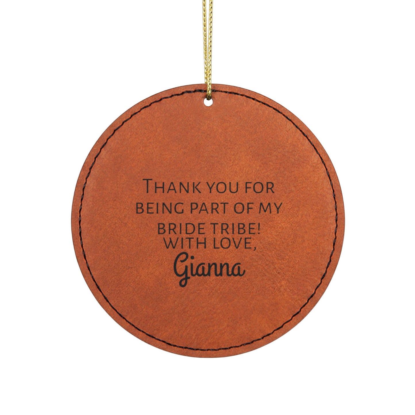 Personalized Bridal Party Leather Keepsake