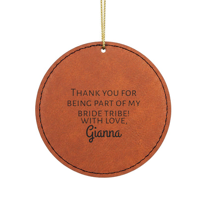 Personalized Bridal Party Leather Keepsake