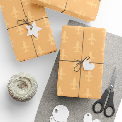 Golden Fleur-de-Lis Gift Wrapping Paper