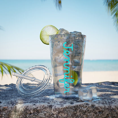 Personalized Bachelorette Tumbler | Blue