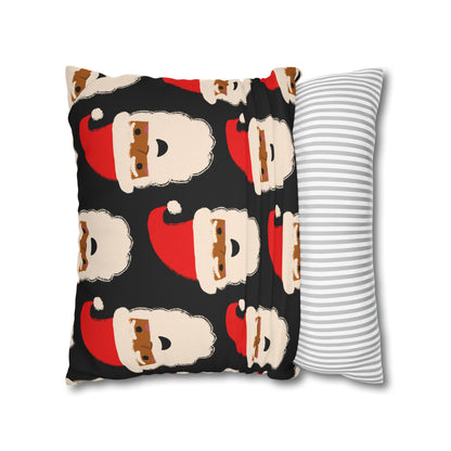 Santa Throw Pillow Cover | Black