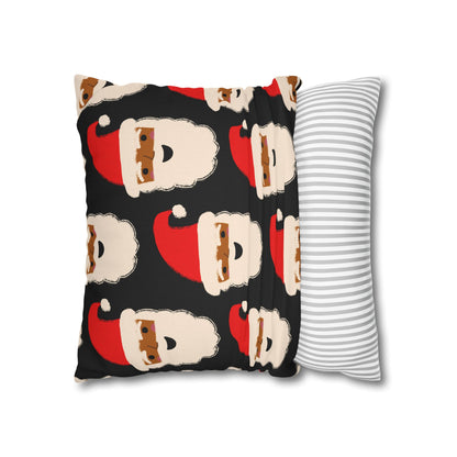 Santa Throw Pillow Cover | Black