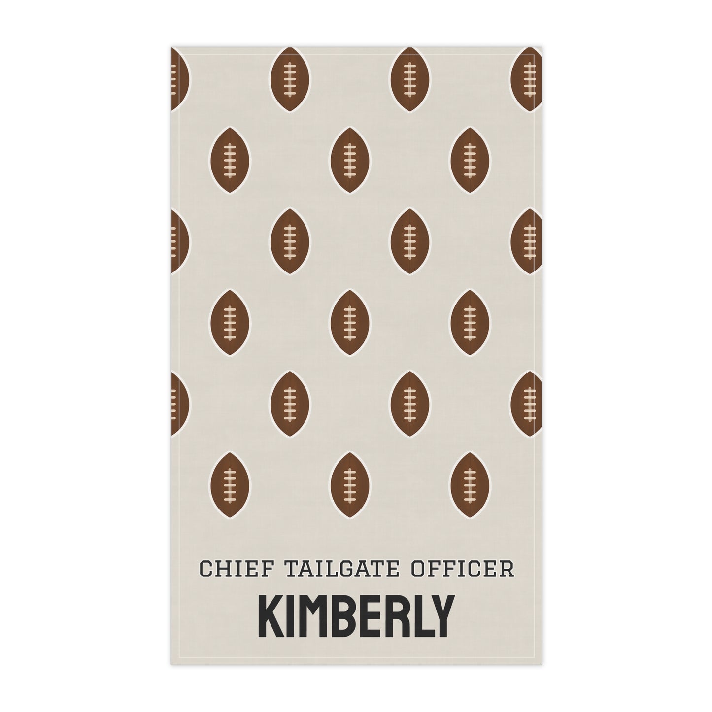 Custom Chief Tailgate Officer Tea Towel | Khaki