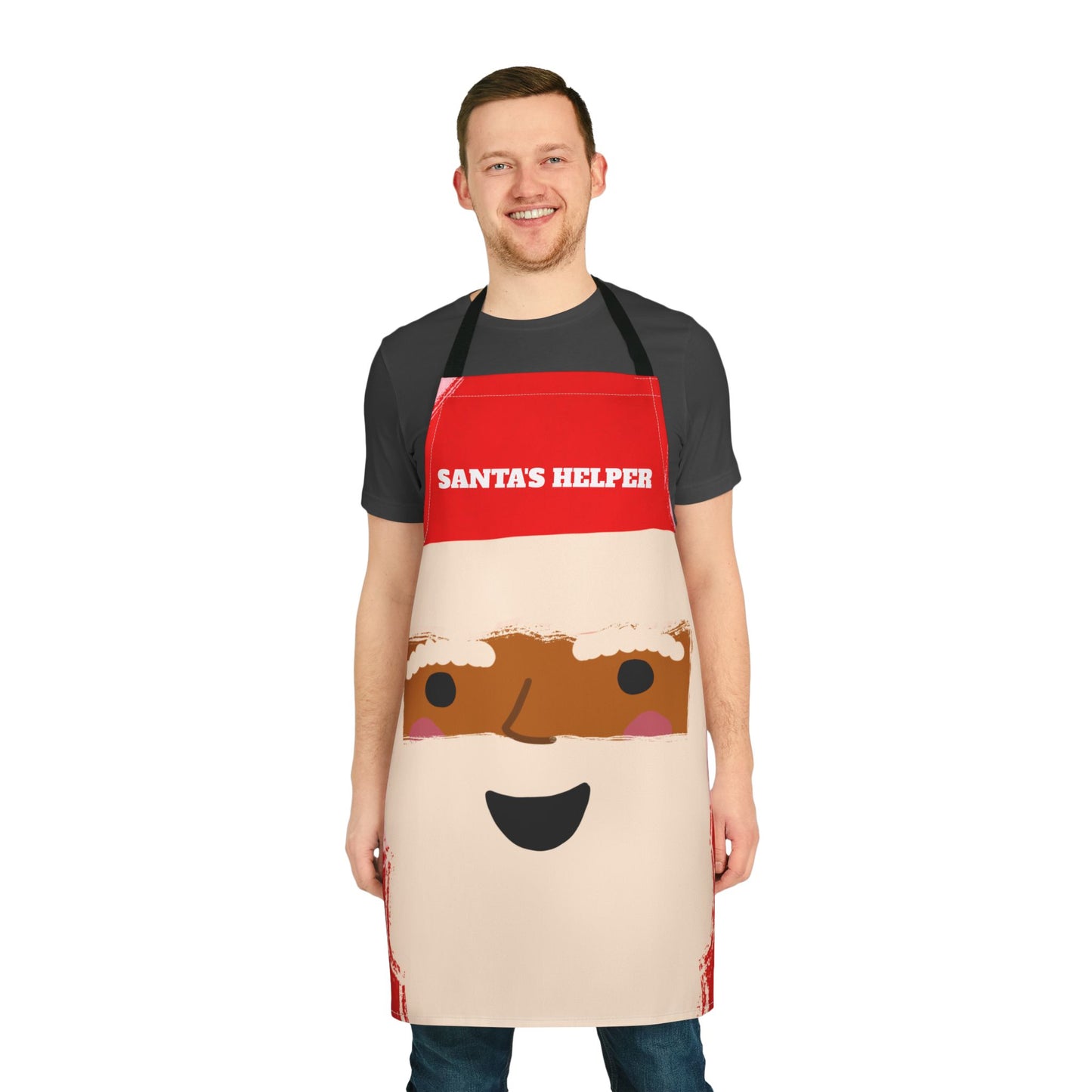 Chocolate Santa's Helper Christmas Apron | Pink