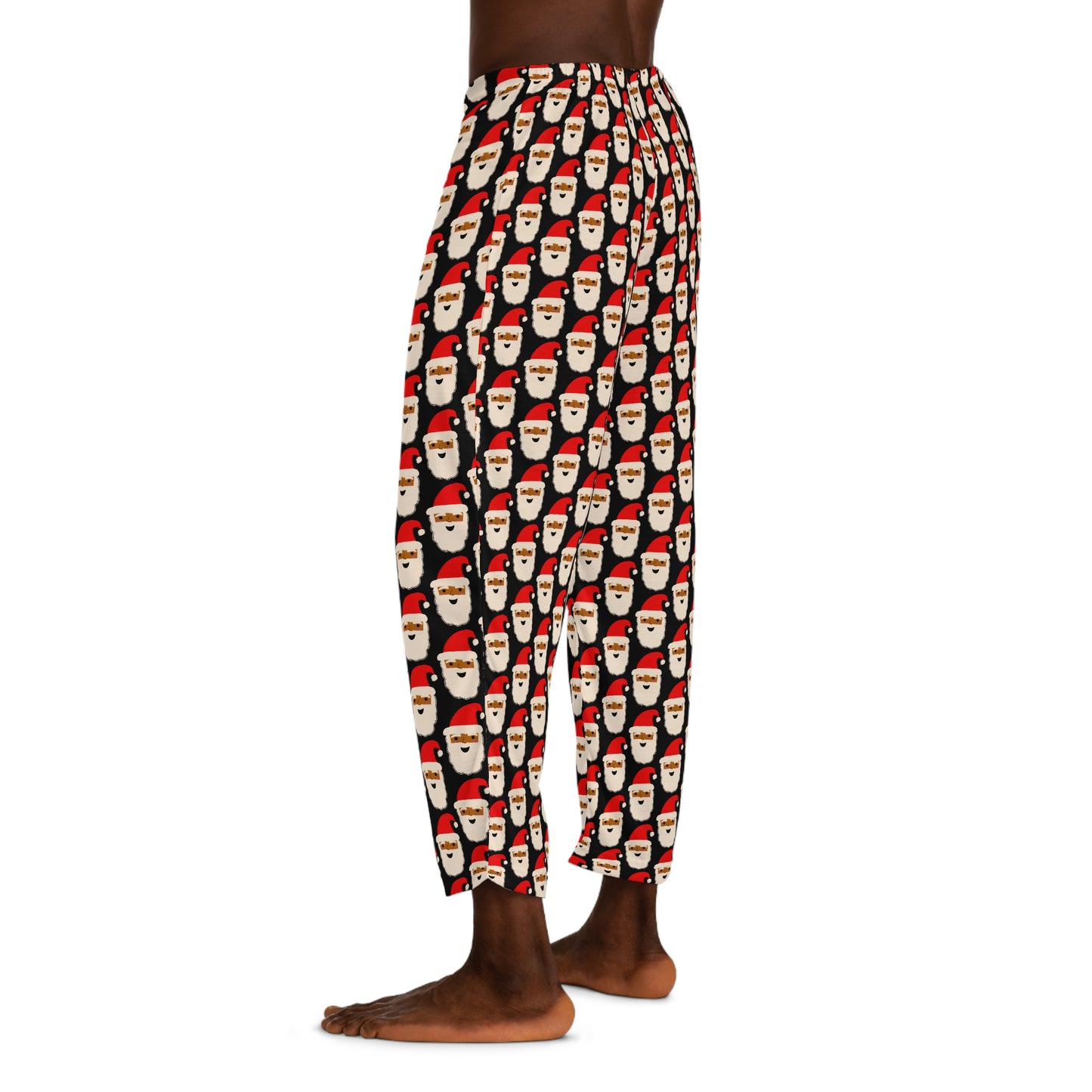 Black Santa Men's Christmas Pajama Pants